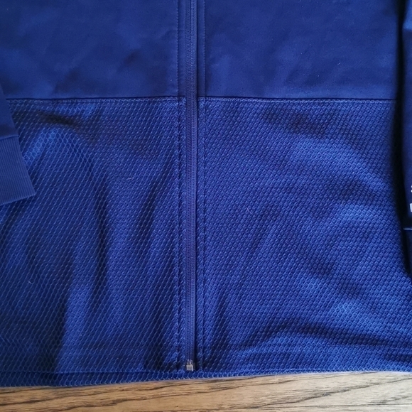 Puma Evo Drapy Full Zip Hooded Jacket Navy Blue Small - Picture 8 of 12